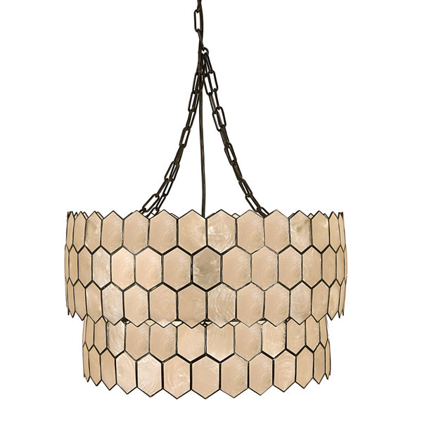 Joss Main Leon 2 Light Shell Capiz Tiered Chandelier Reviews